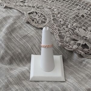 Elegant Rose Gold Braided Ring